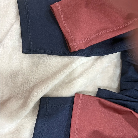 Women’s Athleta Bundle - Elation Sheen Navy and Rust Leggings - Picture 5 of 6